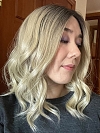 Elegant cool Blonde Ombre Wavy Synthetic Lace Part Wig GLP001