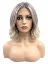 Glamvigor Hybrillia Blend Human Hair Pretty ombre blonde Wavy Bob Lace Part Wig GLP017