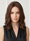 Glamvigor Hybrillia™ Blend Human Hair Chic Brunette  wavy texture  long bob  Lace Part Wig GLP014