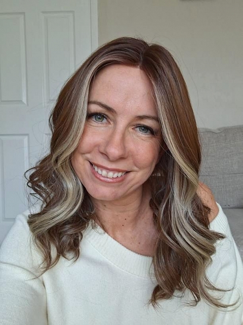 Glamvigor Hybrillia™ Blend Human Hair Medium Brown With blonde Highlights beautiful 