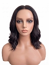 Glamvigor Hybrillia Blend Human Hair  black shoulder-length wavy PRE-CUT Lace Part Wig GLP080