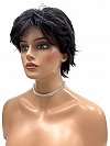 Black mixed silver  Short Wolf Tail Synthetic Wig (Basic Cap) GBC002