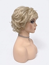 Glamvigor Hybrillia Blend Human Hair Fashion Blonde mixed Layered Wavy Short Pixie Cut  wig (Basic Cap) GBC007 