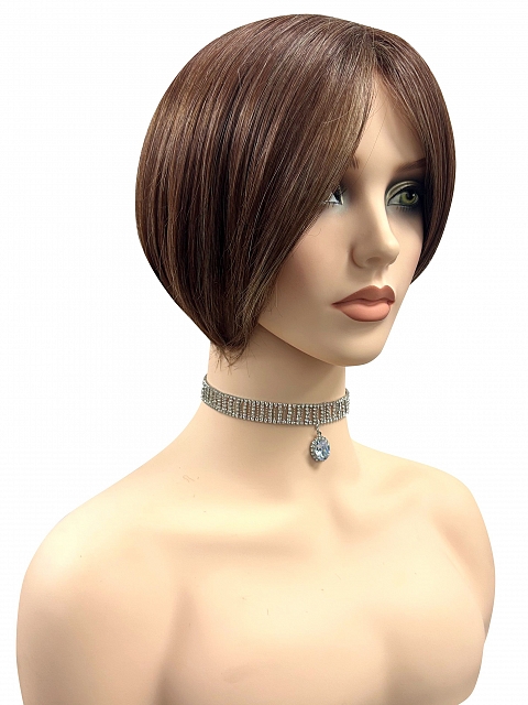 Medium Light Auburn Evenly Blended with Ginger Blonde Synthetic Wig (Basic Cap) GBC006.