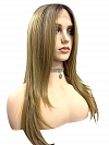 Dazzling Honey Blonde ombre lengthy textured layers fall to mid-back Synthetic Lace Part Wig GLP028