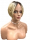 Brown Roots layered on top of Light Blonde short bob Synthetic Wig (Basic Cap) GBC008