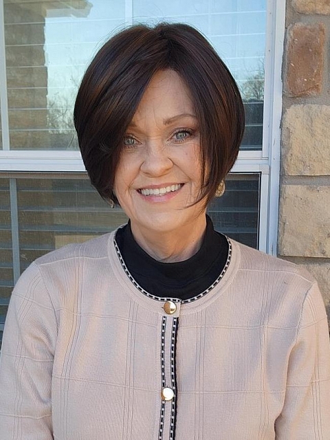 Chic Off Black shaded with Dark BrownBob Synthetic Mono Top Wig GMT001