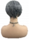 Grey with 40% white Blended short  length with full bangs bob Synthetic Wig (Basic Cap) GBC021