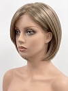 Glamvigor Hybrillia Blend Human Hair Fabulous  edgy Light Ash Blonde short  bob  Mono TOP Wig GMT006