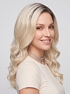 Glamvigor Hybrillia Blend Human Hair Perfect light  Blonde ombre  long, soft, undulating wavy  Lace Part Wig GLP051
