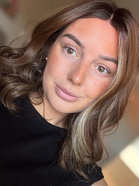 Glamvigor Hybrillia™ Blend Human Hair Medium Brown With blonde Highlights beautiful 