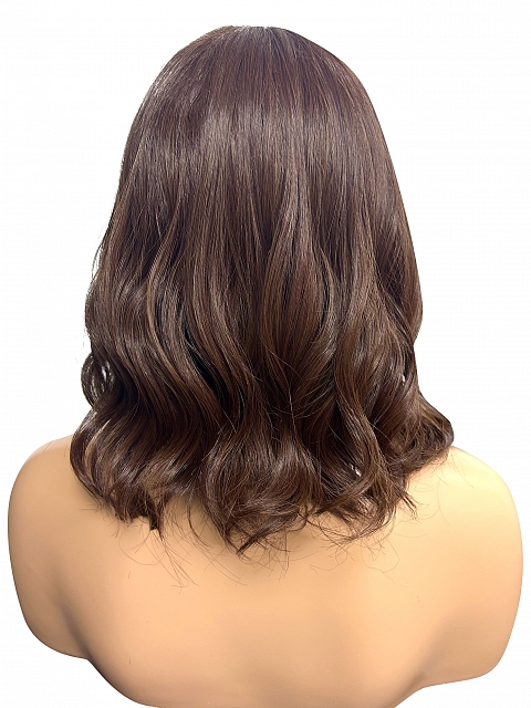 Chic Brunette  wave texture  long bob  Synthetic Lace Part Wig GLP014