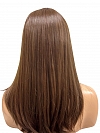 Soft warm brown long layered straight Synthetic Lace Part Wig GLP005