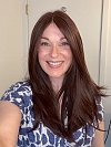 Glamvigor Hybrillia™ Blend Human Hair Stunning Medium Reddish Brown long layered  Lace Part Wig GLP011