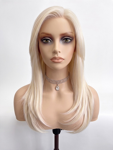 Hybrillia™ Blend Human Hair long BEACH BLONDE  PRE-CUT Lace Part  Wig GLP070
