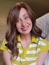 Trendsetting  Medium Brown layered wavy  Synthetic Lace Part Wig GLP024