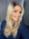 Trendy blonde ombre with gold highlights Straight  with side bangs Synthetic Lace Part Wig GLP008