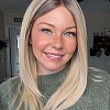 Pretty Blonde Ombre Medium layered Straight Synthetic Lace Part Wig GLP007