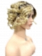 Blonde Ombre wavy with textured layerd short Synthetic Lace Part Wig GLP030