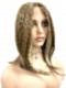 Light Ash Blonde Evenly Blended with Cool Platinum Blonde with side-sweeping  fringe synthetic wig glp035