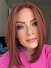 Dark Auburn Evenly Blended with Ruby Red classic chin length bob  synthetic wig glp033