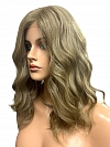 Natural Ash Brown waved Synthetic Lace Part Wig GLP010