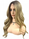 Glamvigor Hybrillia™ Blend Human Hair Blonde ombre long layered loose wavy Lace Part Wig GLP062