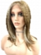 Light Ash Blonde Evenly Blended with Cool Platinum Blonde with side-sweeping  fringe synthetic wig glp035
