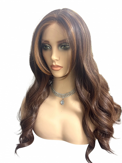 Glamvigor Hybrillia™ Blend Human Hair Medium Red Brown with  Ginger copper Highlights  