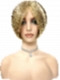  Medium Light Brown Evenly Blended with Medium Golden Blonde modern bob Synthetic Wig (Basic Cap) GBC015