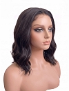 Glamvigor Hybrillia Blend Human Hair  black shoulder-length wavy PRE-CUT Lace Part Wig GLP080