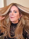 Light Red Brown Gold Blonde Highlights straight long layered   Synthetic Lace Part Wig GLP045