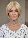 Glamvigor Hybrillia™ Blend Human HairPale Blonde with Slight Platinum Highlighting modern bob Wig (Basic Cap) GBC018