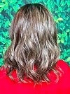 Trendy Auburn with  Cool Platinum Blonde Highlights Curls Synthetic Lace Part Wig GLP006