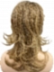 Dark Blonde Evenly Blended with Pale Blonde Highlights and Dark Roots mid-length shag with layered Synthetic Wig (Basic Cap) GBC020