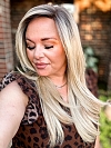 Trendy blonde ombre with gold highlights Straight  with side bangs Synthetic Lace Part Wig GLP008