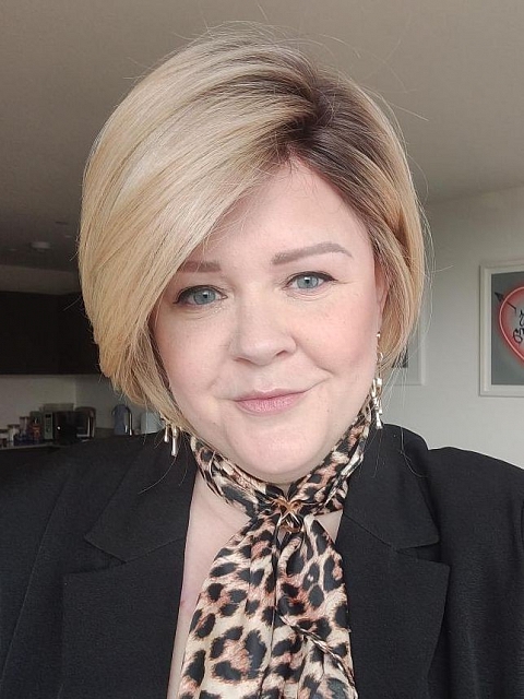 Beautiful Brown Roots Ombre Light Blonde short pixie bob Synthetic Mono Top wig GMT004