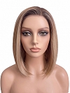 Glamvigor Hybrillia Blend Human Hair  ombre Ginger  with Dark Blonde hights  BOB  style PRE-CUT Lace Part Wig GLP081