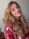 Blonde Blend with face-framing layers and soft wavy Synthetic Lace Part Wig GLP036