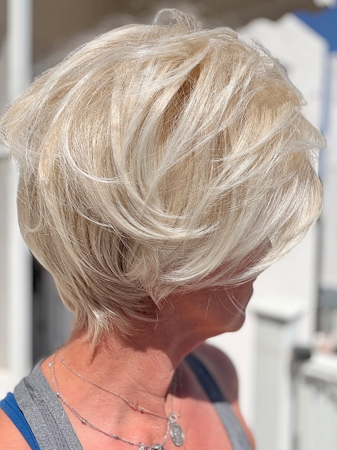 Glamvigor Hybrillia Blend Human Hair Elegant blonde  Straight Bob   Wig (Basic Cap) GBC023