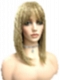 Trendy Ash Blonde mid-length with full wispy bangs Synthetic Lace Part Wig glp034