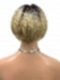 Brown Roots layered on top of Light Blonde short bob Synthetic Wig (Basic Cap) GBC008