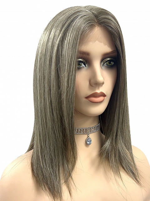 Light Brown blend Blonde long layered straight  synthetic wig glp032