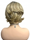 Gorgeous Blonde Ombre short cut with light waves Synthetic Lace Part Wig GLP003