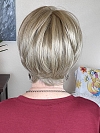 Fabulous  edgy Light Ash Blonde short  bob Synthetic Mono TOP Wig GMT006