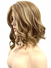 Exquisite Blonde shoulder-length wavy Synthetic Lace Part Wig GLP029