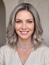 Glamvigor Hybrillia™ Blend Human Hair  Light Natural Blonde Blend with dark roots shoulder-length wavy Lace Part Wig GLP068