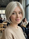 Glamvigor Hybrillia™ Blend Human Hair Elegant blonde  Straight Bob   Wig (Basic Cap) GBC023
