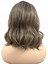 Perfectly balanced rooted blonde blends straight and wavy Bob  Synthetic Lace Part Wig GLP052