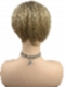 Light Ash Blonde Evenly Blended with Cool Platinum Blonde with Dark Roots multi-layered crop Synthetic Wig (Basic Cap) GBC019